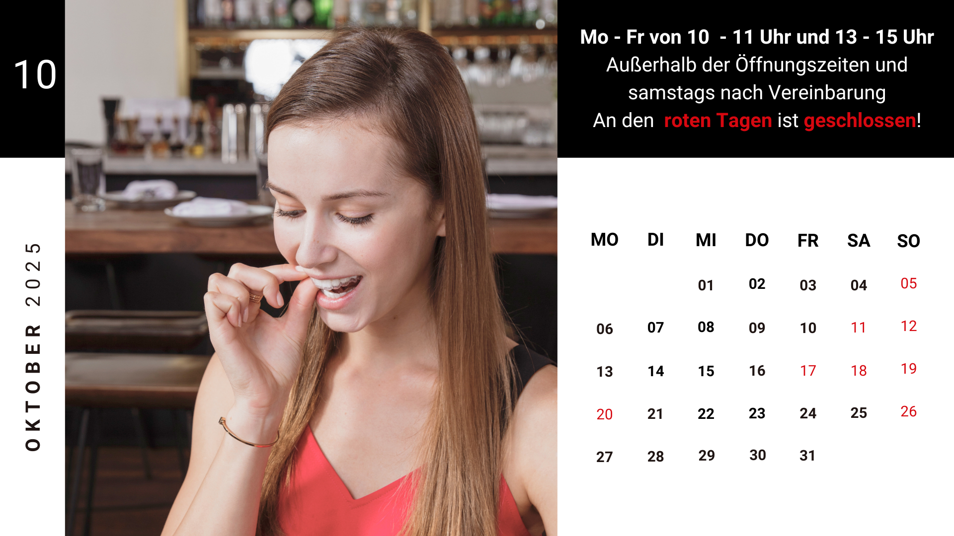 Öffnungszeiten Dr. Sabukoschek Oktober 2025