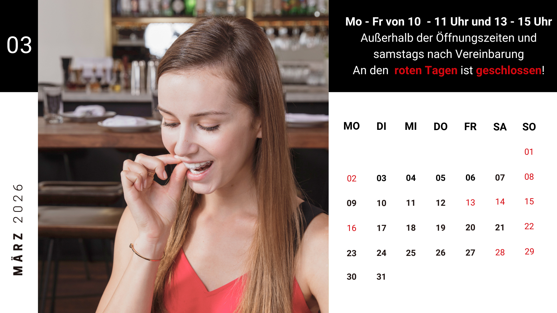 Öffnungszeiten Dr. Sabukoschek März 2026