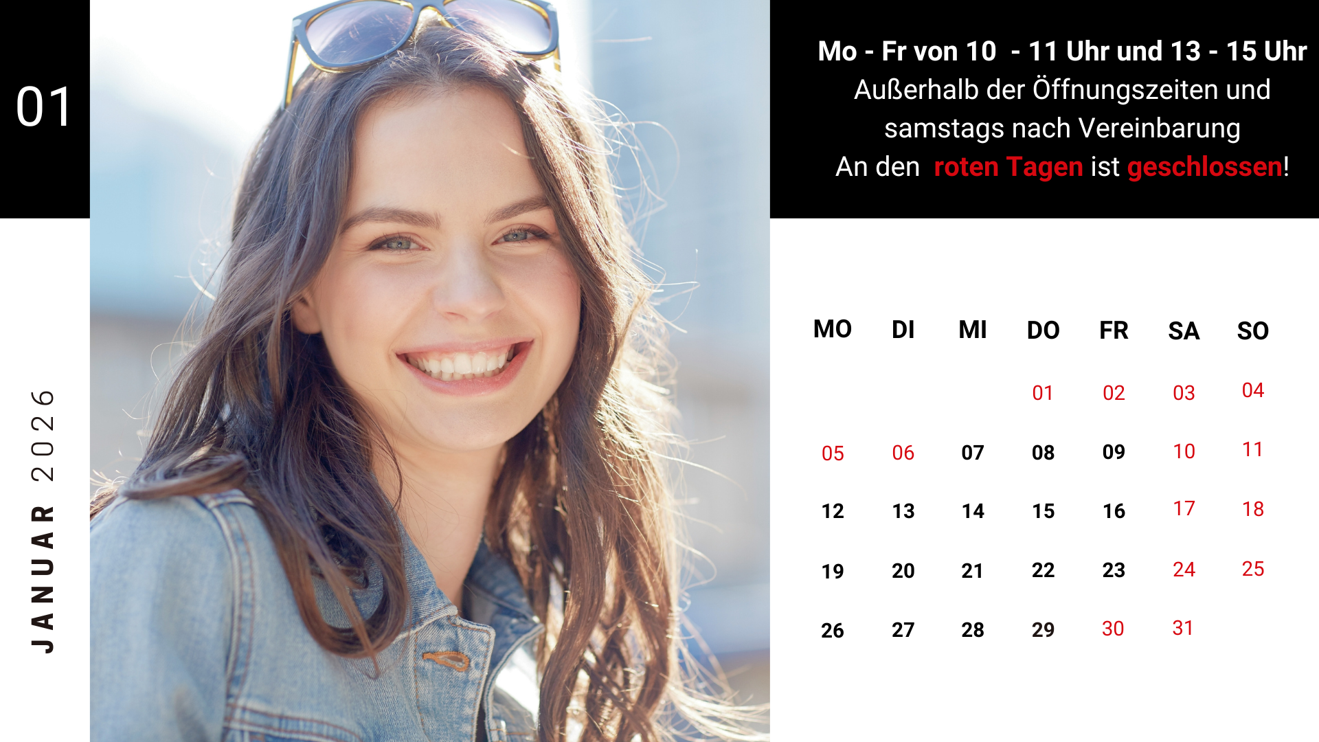 Öffnungszeiten Dr. Sabukoschek Jänner 2026